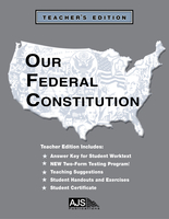 Image Our Federal Constitution - Teacher Guide