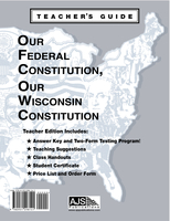 Image Our Federal Constitution, Our Wisconsin Constitution Teacher Guide